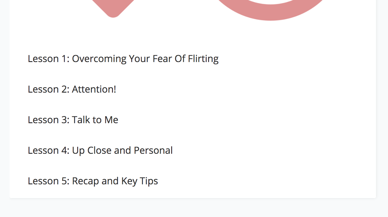 Outline for a mini course on flirting