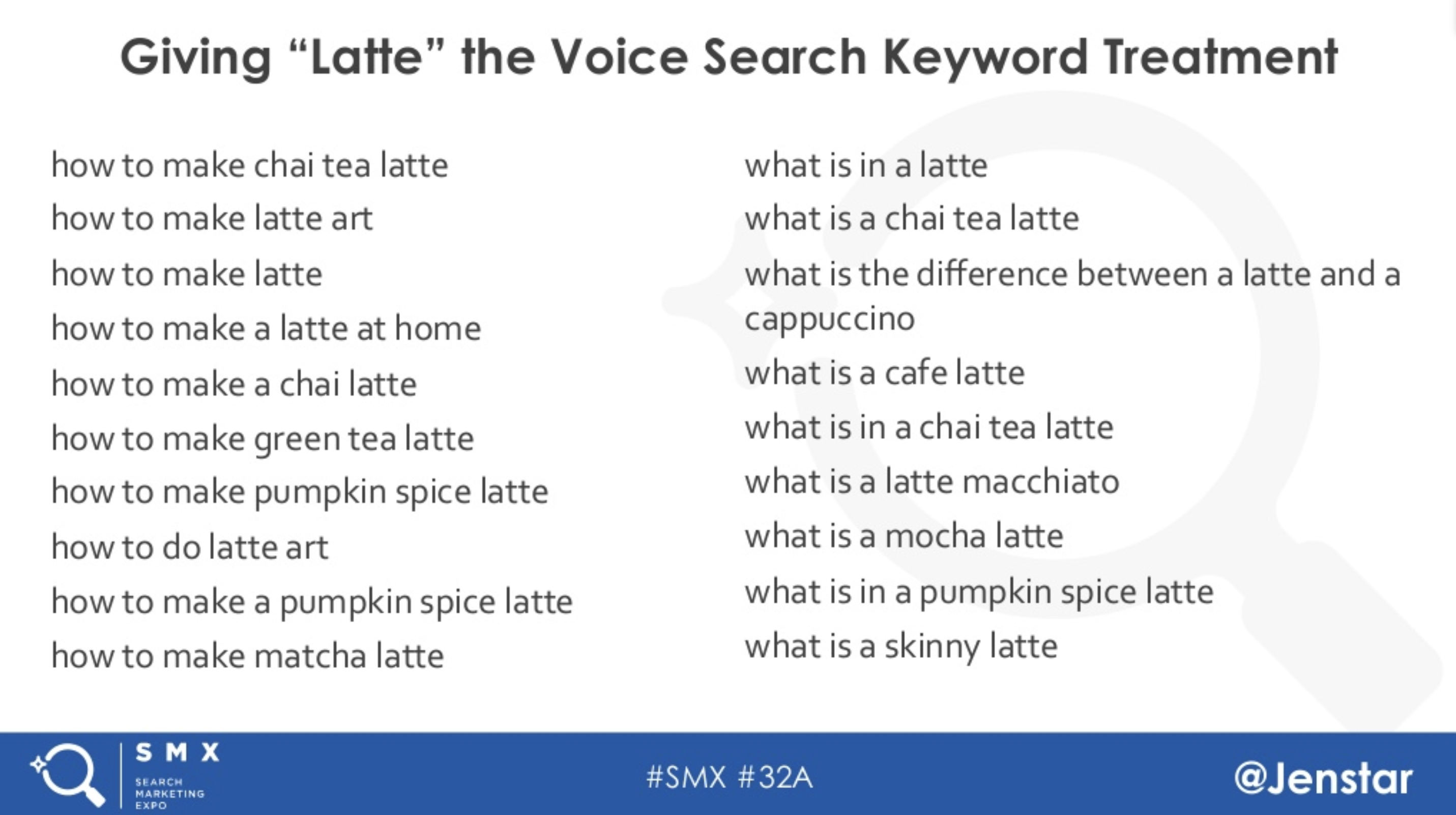 Keywords for voice search