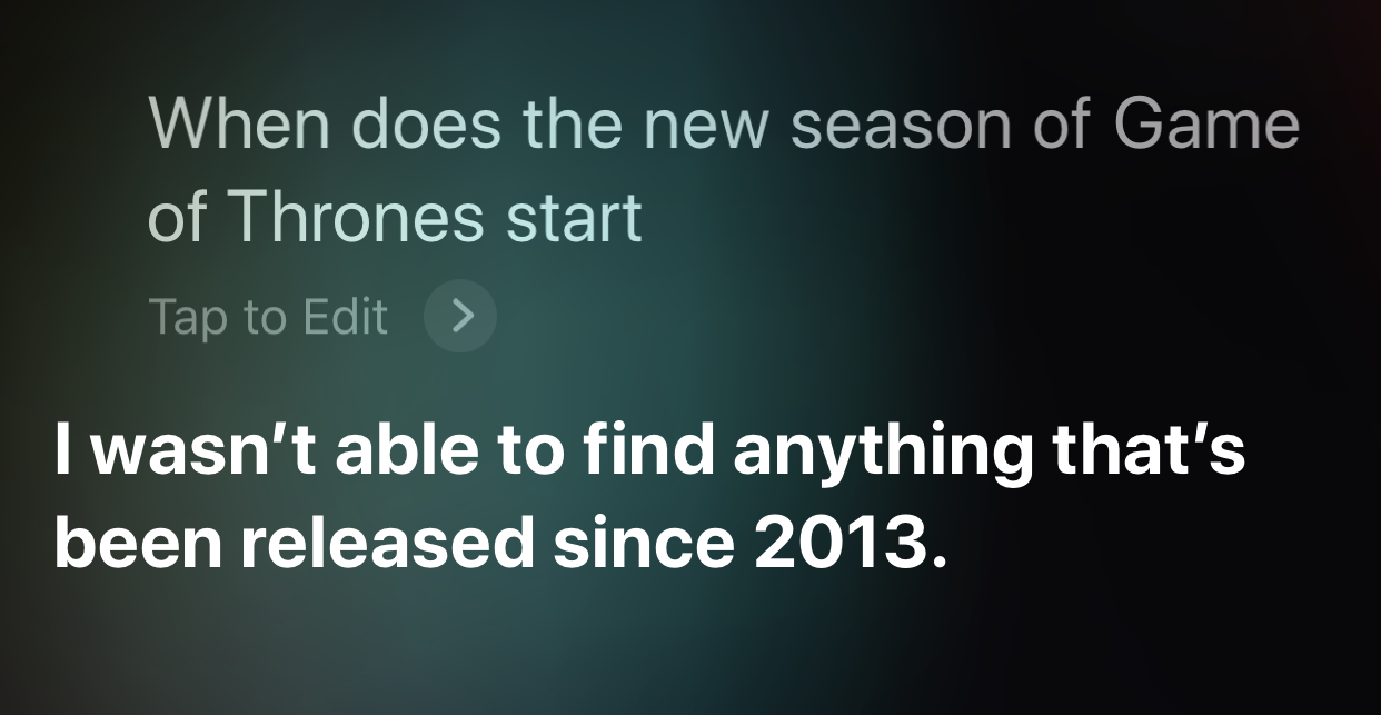 screenshot voice search siri game of thrones