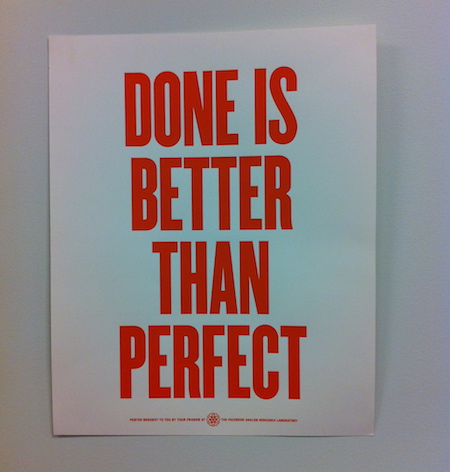 done is better than perfect poster facebook